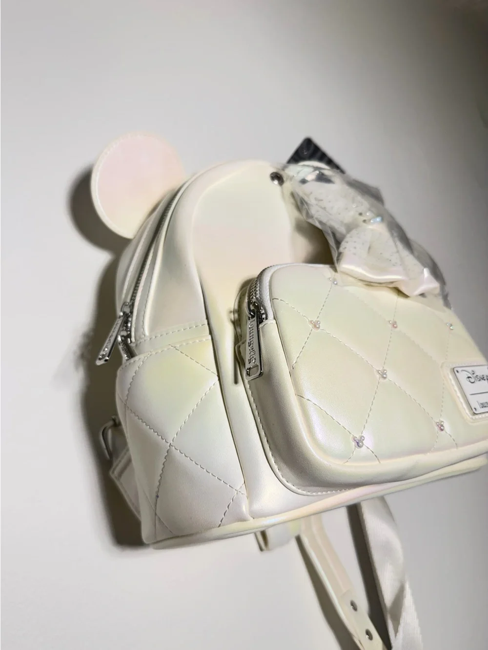 Loungefly Disney Minnie Mouse Iridescent Wedding Mini Backpack